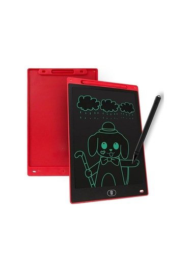 12'' Blic Kırmızı Büyük Boy Dijital Çocuk Yazı Tahtası Grafik Çizim Tableti