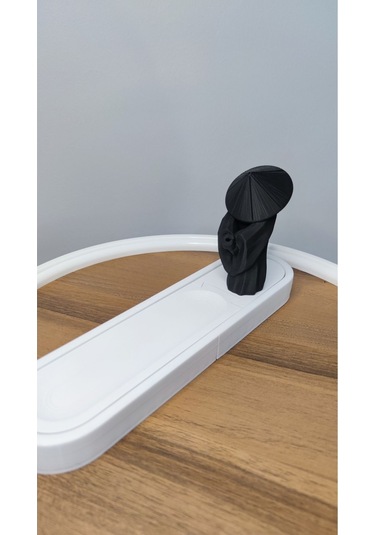 Tütsülük, Oda Kokusu Tütsülük Samuray Şeklinde Dekoratif Biblo Hediyelik Çubuk Tütsülük Siyah