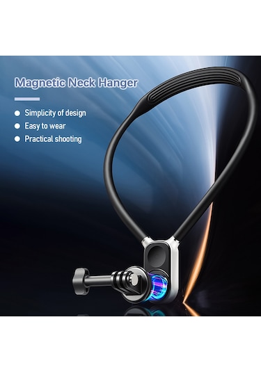 Wezone Gopro Insta360 Djı İçin Manyetik Boyun Tutucu - Ön Perspektif Spor Kamerası Vurgu Kolu