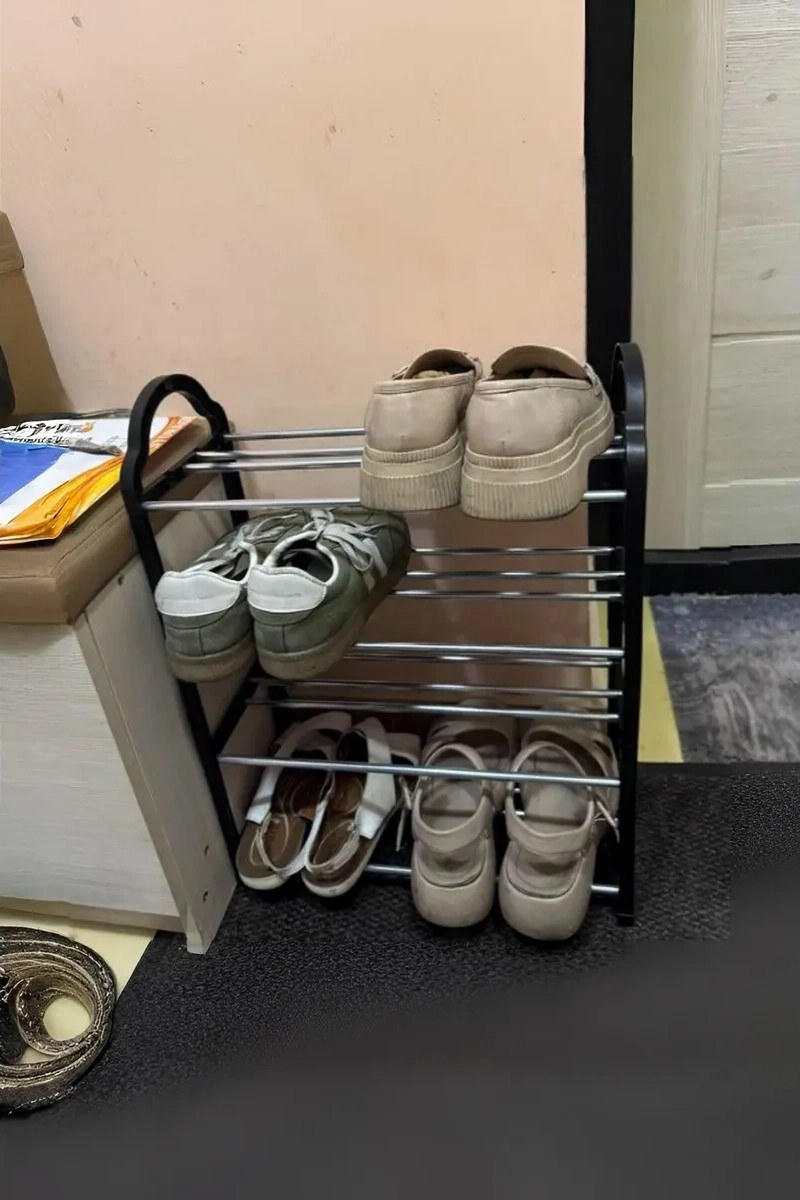 Ryzij Kot Ayakkabı Dolabı 4 Katlı Raf 453255560 Siyah