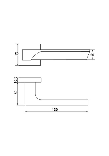 Hafele Kapı Kolu Seti İstanbul Oda Mat Krom