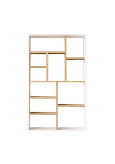 Robin Home Oscar Kitaplık 124cm Sepet-beyaz