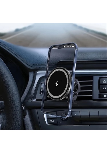 Gateesat Manyetik 15w Hızlı Şarj Vantuzlu Araba Telefon Tutucu S30 Manyetik Kanca 1 İphone Samsung Galaxy Uyumlu