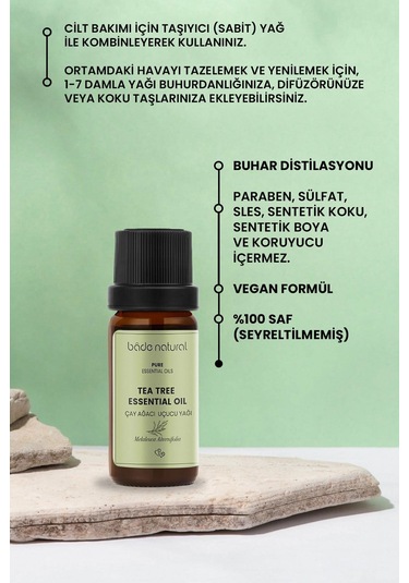 Bade Natural Çay Ağacı Uçucu Yağı %100 Saf 10 ML