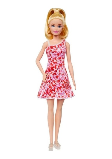 Barbie Büyüleyici Parti Bebekleri (Fashionistas) - Çiçek Deseni Elbiseli Bebek HJT02