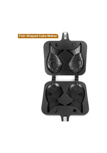 Ulzyvf Yapıcı Taiyaki Siyah Balık Şekilli Kek Wp Siyah