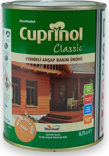 Cuprinol Vernikli Ahşap Bakım Ürünü Klasik Koyu Meşe 0,75 L