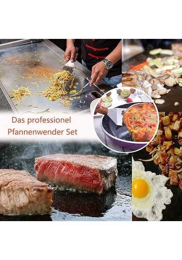 Pişirme Ve Izgara İçin Paslanmaz Çelik Spatula Seti