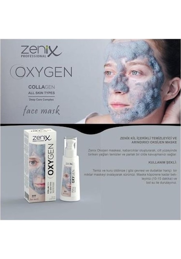 Zenix Oxygen Köpüren Collagen Yüz Maskesi 70 ML