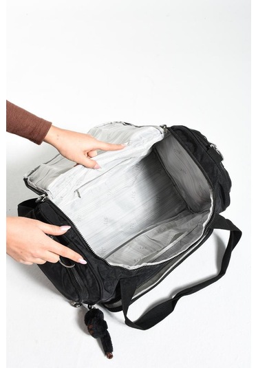 Unisex Kabin Boy Çapraz Askılı Omuz Çantası Seyehat Spor Çantası Hafif Klinkır Kumaş 40 25 Cm Siyah