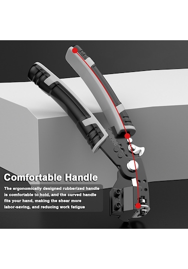 Symbee Elektrikçi Çift Taraflı Telli İç Çekirdek Korumalı Kablo Soyucu - 28 Fonksiyonlu, 40mm Açılım, Ergonomik Kuru, Dayanıklı Çelik Uçlar