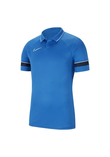 Nike Erkek Polo Yaka Tişört M Nk Df Acd21 Ss Cw6104-463 Mavi - Beyaz