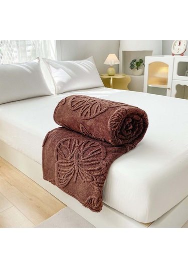 Qingmipy Tüm Mevsimler İçin Isı Emici Soğuk His Kumaş Battaniye - Hafif, Nefes Alıcı, Polyester, 100x150cm, Yetişkin/çocuk/uyku Kahverengi