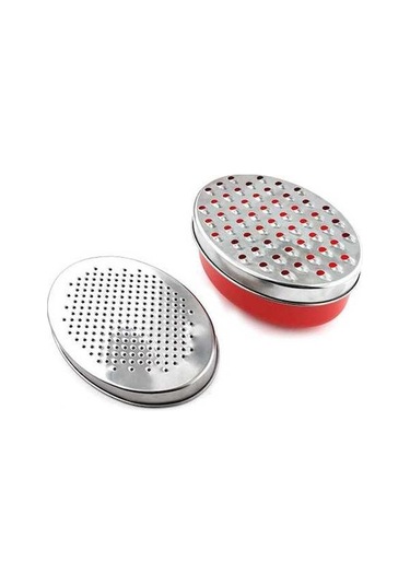 Createtech Peynir Rendesi 2 Taraflı Sebze Dilimleyici - Paslanmaz Çelik Gri - Turuncu