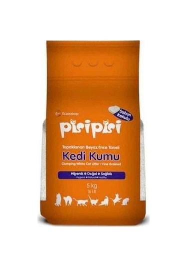 Pisipisi İnce Taneli Sabun Kokulu Bentonit Kedi Kumu 5 KG