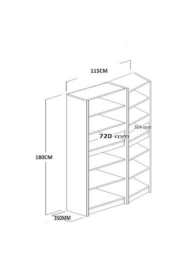 Umg Mobilya Ultra Çok Amaçlı 6 Kapaklı Mutfak Dolabı, Ayakkabılık, Banyo Dolabı, Kiler Dolabı Patentli Beyaz - Meşe