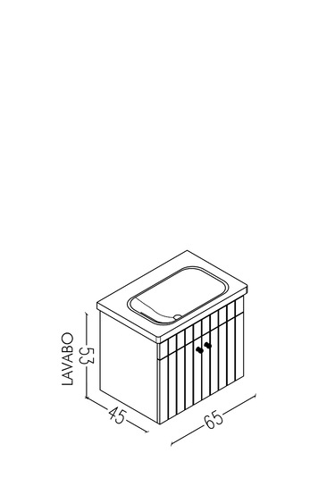 Avien 65 Cm Alt Modül - Lacivert