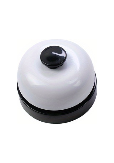 1 Adet Renkli Metal El Zili Beyaz