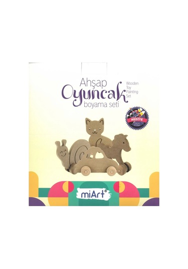 Miart Ahşap Oyuncak Boyama Seti 11 Fil