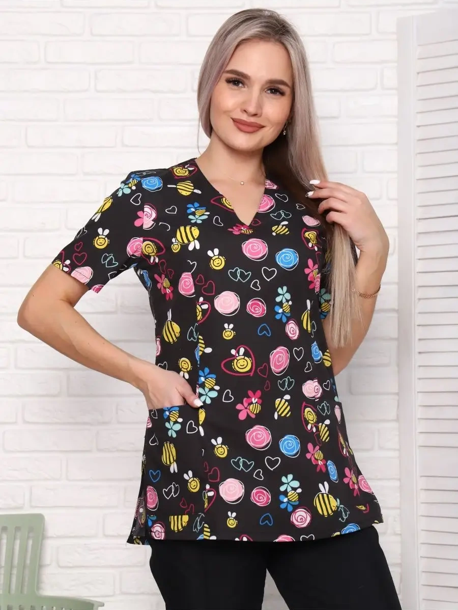 Medicina Plus Kadın Cerrahi Gömlek 139735570 Siyah Melanj