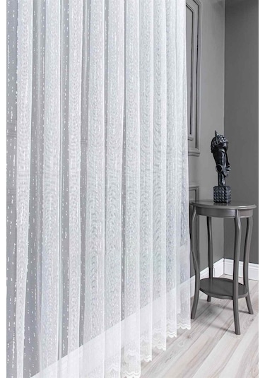Evdepo Home Kullanıma Hazır Örme Tül Perde (540790588)