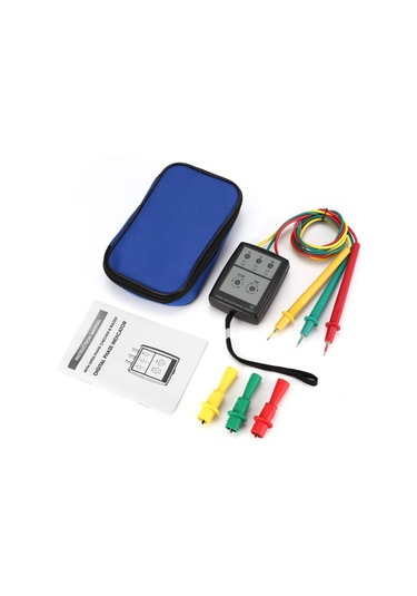 Leezsing Üç Fazlı Akım Faza Tespit Cihazı, Led Ve Sesli Uyarı, Frekans Ölçümü, Taşınabilir Kontaktsız Phasemeter