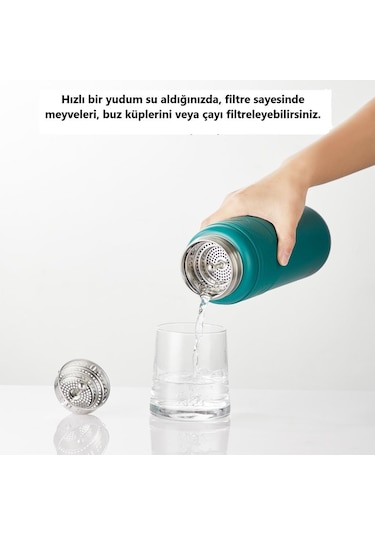 Tkk Çelik Termos Matara 900 Ml Turkuaz