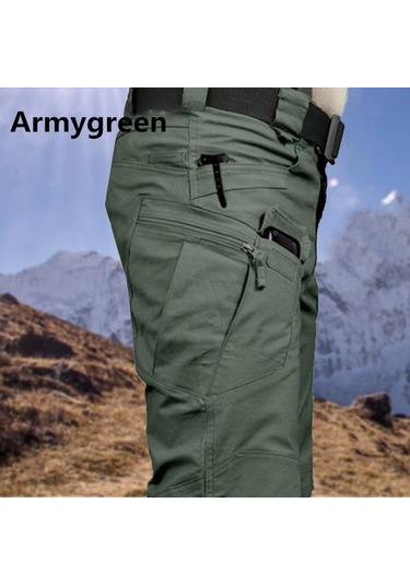 Erkek Savaş Açık Spor Trekking Pantolon Taktik Askeri Eşofman Altı Mücadele Çok Cepli Pantolon Ix9 Şehir Taktik Kargo Pantolon Asker Yeşili