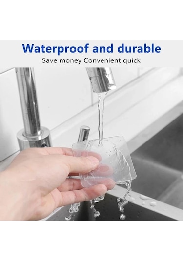 Şeffaf Çift Taraflı Bant, Nano-lantlar, Duvara Dikişsiz Su Geçirmez Çıkartmalar, Isıya Dayanıklı Viskon Şerit, Banyo Duvarına Çıkartma 30pcs