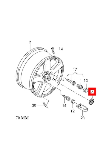 Transporter T5 Jant Göbeği Arma Takım 2010-2014 Model Arası Uyumlu