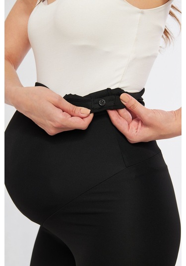 Lesa Wear Diz Üstü Biker Ayarlanabilir Yüksek Bel Esnek Toparlayıcı Ve Sıkılaştırıcı Kısa Hamile Tayt