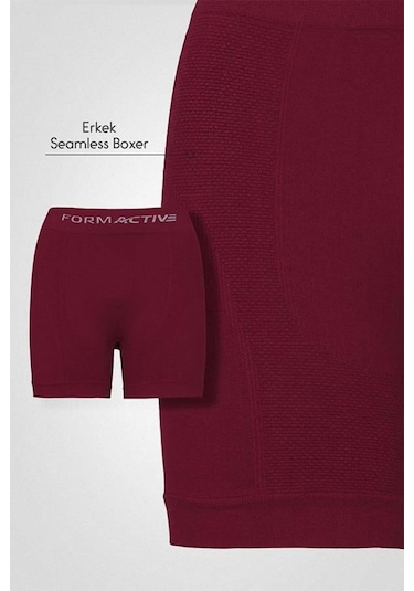 Uniquetrenders Erkek Dikişsiz/seamless Nefes Alabilen Boxer Bordo