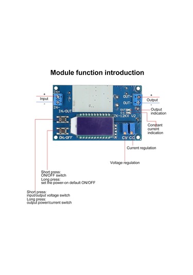 Gajeena Zk-12kx Dc-dc Güneş Modülü, 1.2-30v Ayarlanabilir Gerilim, 0-12a Sabit Akım, Lcd Ekranlı, 95% Verimlilik, Ters Bağlantı Korumalı