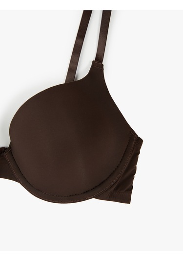 Koton Rahat Kalıp Desteksiz Balenli Sütyen Kahverengi 6wlk10009mk Kahve