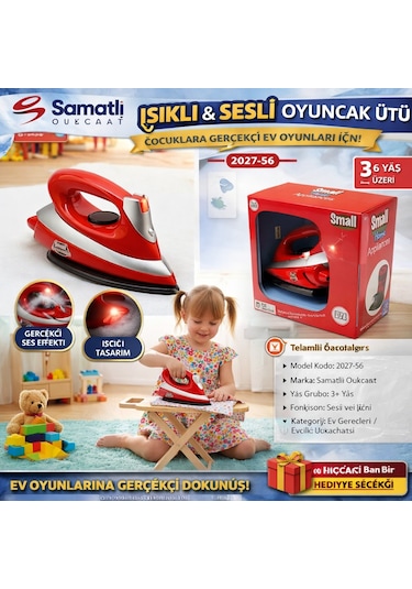 Işıklı Ve Sesli Ütü Gerçekçi Evcilik Oyuncağı