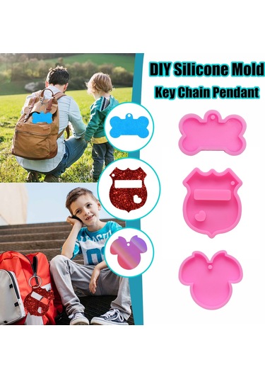 Duangduang Anahtarlık Charms Silikon Kalıplar Anahtarlık Kalıp Dıy Kolye Döküm Silikon Kalıp