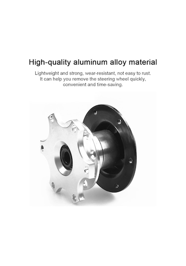 Lemestar 6 Yuvalı Hızlı Sökme Direksiyon Göbeği Adaptörü - Alüminyum Alaşım Evrensel Direksiyon Çıkarma Aleti