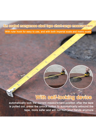 Reedark Usb Şarjlı 2 Si 1 Arada Lazerli Mesafe Ölçer Ve Şerit Metre, Alan Ve Hacim Hesaplama, Tarihsel Veri Hafızası, Geniş Kullanım Alanı.