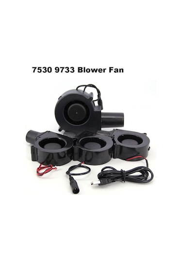 7530 9733 5v Veya 12v Dc Usb Xh2.54 Üfleyici Fan Güç Ayarlı Barbekü Pişirme Fanı Turbo Hava Üfleyici Piknik Izgarası Odun Sobası No.2 5v Xh2.54