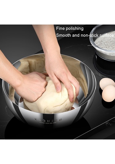 Sones Kacheeg 316 Paslanmaz Çelik Havza Gıda Sınıfı Kalınlaştırılmış Mutfak Yoğurma Havzası, Boyut: 24cm