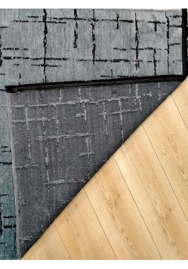 Çam Halı Bodrum Bdr 123 Antrasit Özel Latex Kaymaz Tabanlı Kilim