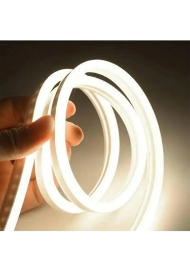 Neon Esnek Şerit Led 3 Metre Beyaz Gün Işığı + 220 Volt Fişli