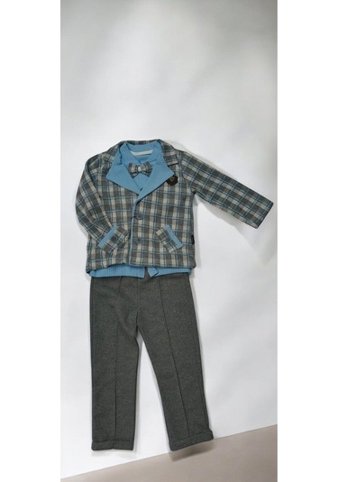 Çocuk Ceketli 3lü Takım Renkli