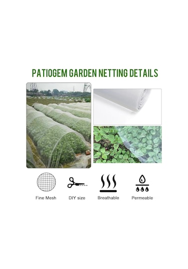 Suofeng 2.5x10 Metre Bahçe Koruma Ağı - Sebze, Meyve Ve Çiçek Bitkileri İçin Koruyucu Örtü Ağı 8ft X 33ft