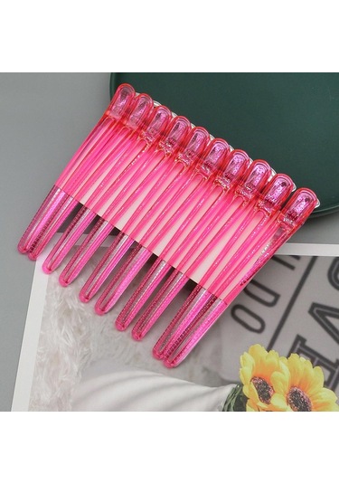 Suntek 10 Adet Kuaför Salonu Kesit Klipleri Kelepçeleri Pembe Pembe