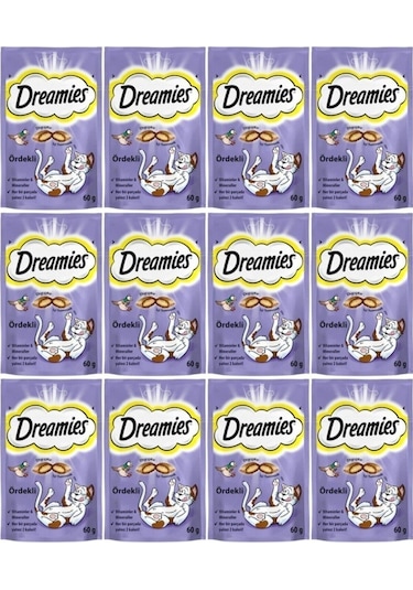Dreamies Ördekli Kedi Ödül Bisküvisi 12 x 60 G