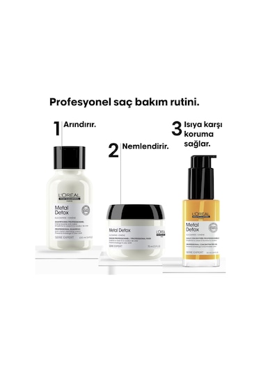 L'Oreal Professionnel İşlem Görmüş Saçlar için Metal Karşıtı Mini Bakım Seti