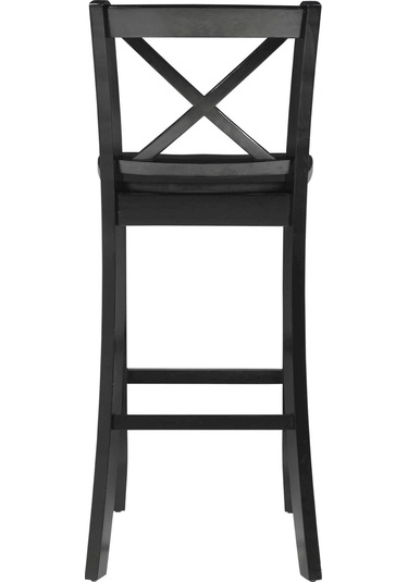 Alaçatı Ahşap Bar Sandalyesi Siyah