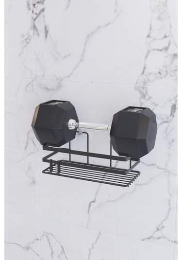 Suntel Yapışkanlı Ve Kancalı 2 Adet Banyo Rafı, Yapışkanlı Banyo Düzenleyici, Vidalama Yok Siyah