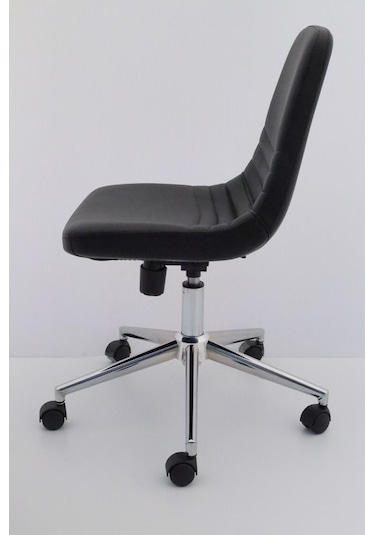 Siyah Deri Rahat Ofis Çalışma Sandalyesi